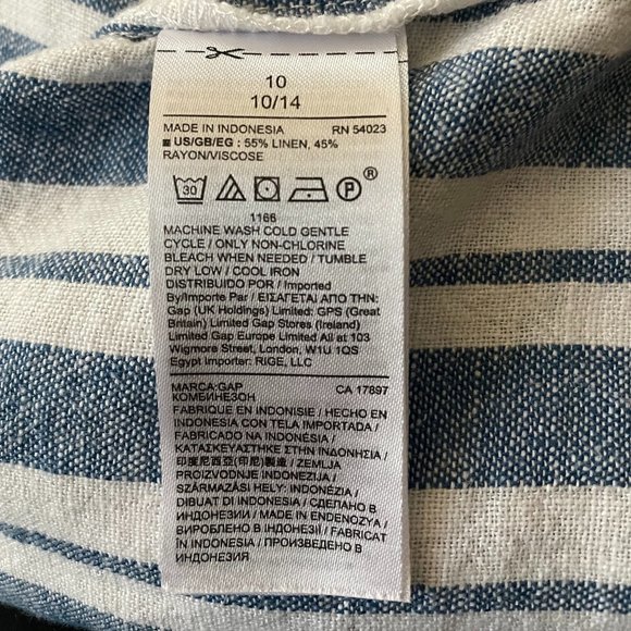 GAP Blue and White Striped Romper - Picture 7 of 7